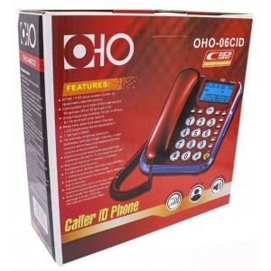 OHO-06CID Ενσύρματο Τηλέφωνο Γραφείου Κόκκινο