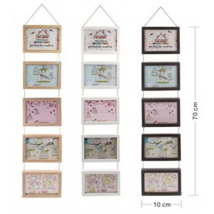 Κορνίζα Ξύλινη Επιτοίχια 5 θέσεων 10x70cm ForHome 921488