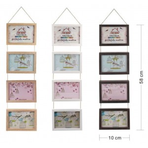 Κορνίζα Ξύλινη Επιτοίχια 4 θέσεων 10x58cm ForHome 921487