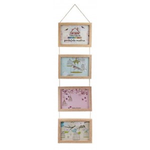 Κορνίζα Ξύλινη Επιτοίχια 4 θέσεων 10x58cm ForHome 921487