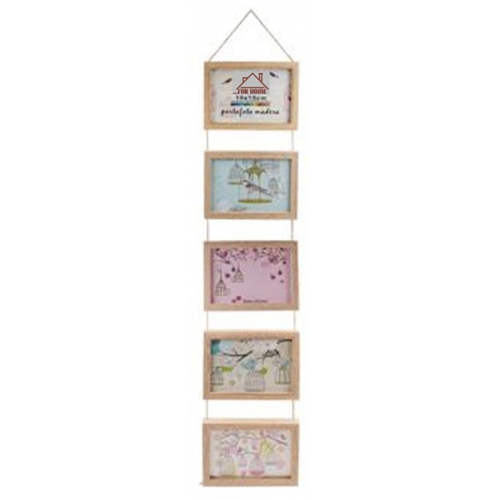 Κορνίζα Ξύλινη Επιτοίχια 5 θέσεων 10x70cm ForHome 921488