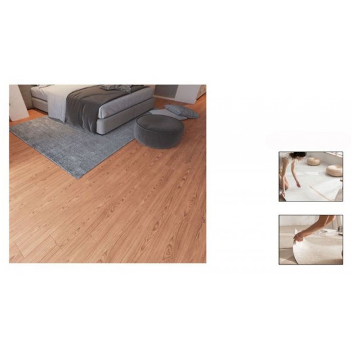 ForHome 028445 Αυτοκόλλητο Πάνελ Δαπέδου Ξύλο 152x915x1.5mm Μπεζ Σκούρο 