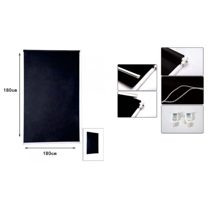 ρόλερ σκίασης μαύρο 180x180cm ForHome για παράθυρο