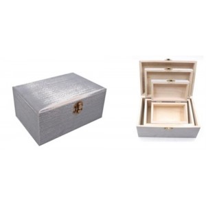 ForHome 919905 Σετ Ξύλινα Κουτιά 3 τεμαχίων 19x13.5x8.5cm 15.5x10x7cm 12x7x5.5cm