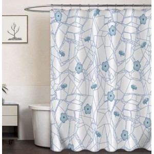 ForHome 930319 Κουρτίνα Μπάνιου Υφασμάτινη Peva 180x180cm σχέδιο Wall