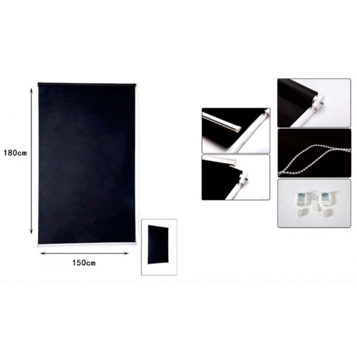ρόλερ σκίασης μαύρο 150x180cm ForHome για παράθυρο