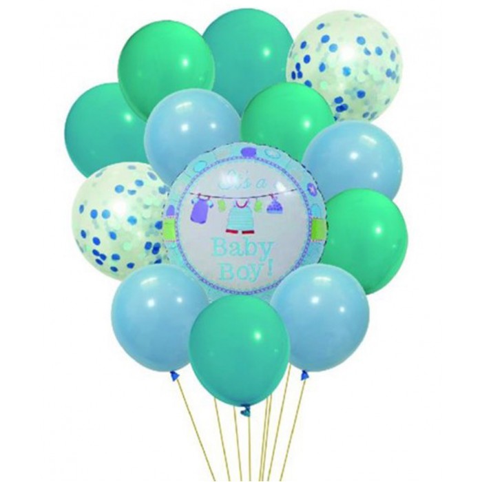 ForHome 929668 Σετ Μπαλόνια Foil 13 τεμαχίων σχέδιο Its a Baby Boy