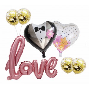 ForHome 929680 Σετ Μπαλόνια Foil 7 τεμαχίων σχέδιο Love