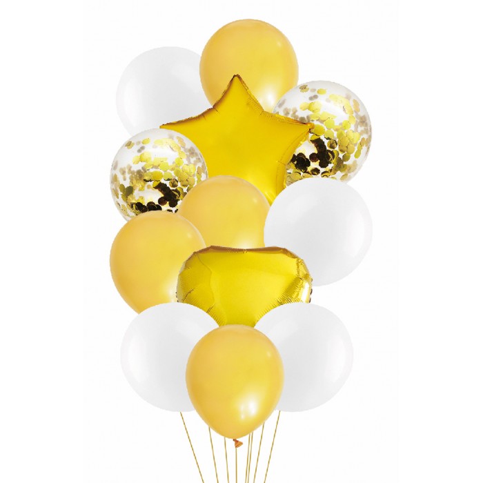 ForHome 929685 Σετ Μπαλόνια Foil Γενεθλίων 12 τεμαχίων σχέδιο Gold Star
