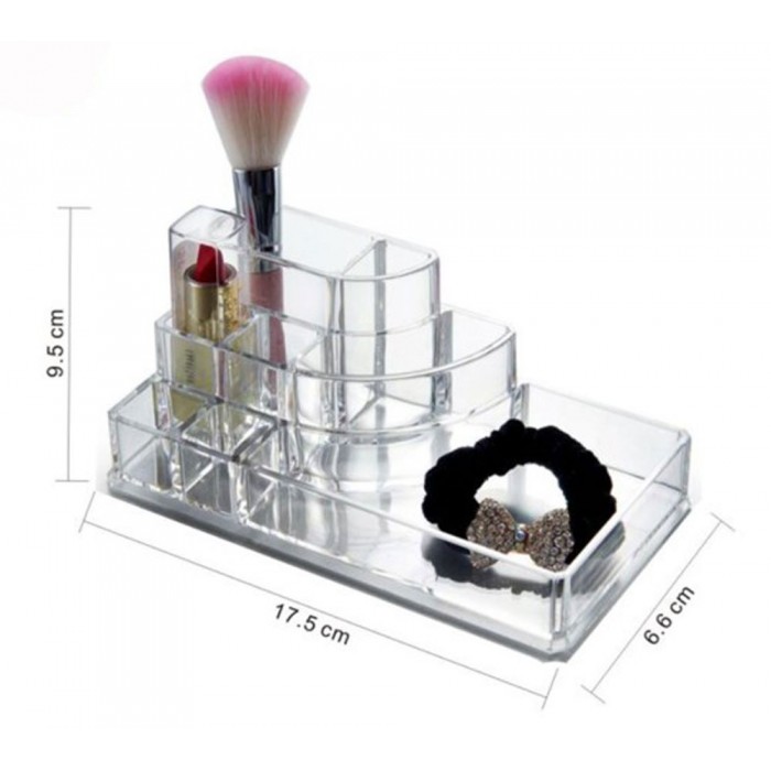 Βάση Οργάνωσης Καλλυντικών 17.5x6.6x9.5cm Πλαστικό Διαφανή Feel