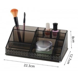 Θήκη Οργάνωσης Καλλυντικών 22.3x12.7x8cm Πλαστικό Καφέ 31628