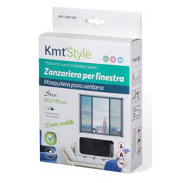 Kmt Style 3280154 Σίτα Κουνουπιέρα Παραθύρου Μαύρη 150x60cm