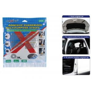 Maxeed 8088 Αυτοκόλλητη λωρίδα πολλαπλών χρήσεων 13x18mm 3 μέτρα απο καουτσούκ Adhesive Rubberized Multipurpose Strips
