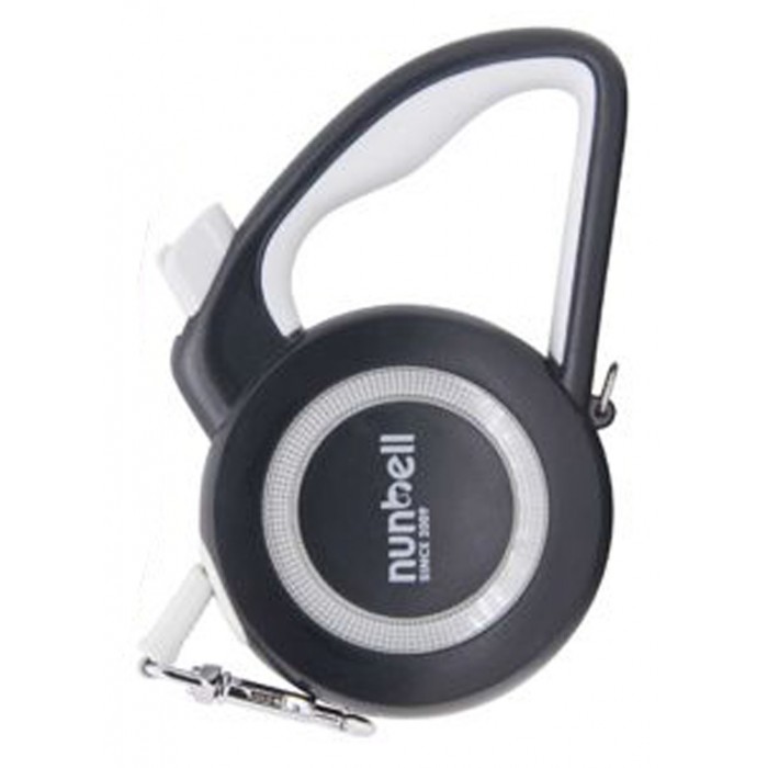 Nunbell Pet 33957 Πτυσσόμενο Λουρί Οδηγός Σκύλου Ιμάντας σε Άσπρο Χρώμα 5m