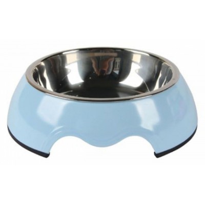 Nunbell Pet 33910 Ανοξείδωτο Μπολ Φαγητού & Νερού για Σκύλο με Βάση, σε Γαλάζιο χρώμα 26cm 