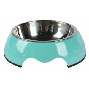 Nunbell Pet 33910 Ανοξείδωτο Μπολ Φαγητού & Νερού για Σκύλο με Βάση, σε Πράσινο χρώμα 26cm