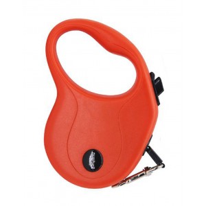 Nunbell Pet 33958 Πτυσσόμενο Λουρί/Οδηγός Σκύλου Ιμάντας σε Κόκκινο Χρώμα 3m