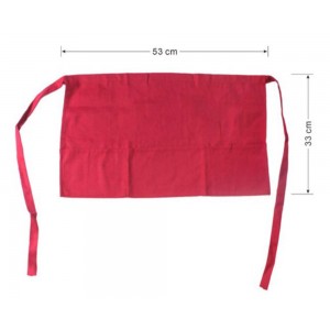 Ποδιά Εστίασης Υφασμάτινη 53x33εκ. Red Feel