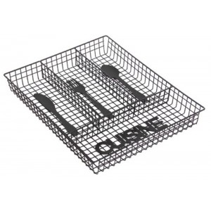 Κουταλοθήκη Μεταλλική Μαύρη σχέδιο Cusine 32x26x5cm