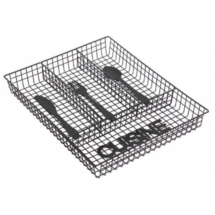 Κουταλοθήκη Μεταλλική Μαύρη σχέδιο Cusine 32x26x5cm