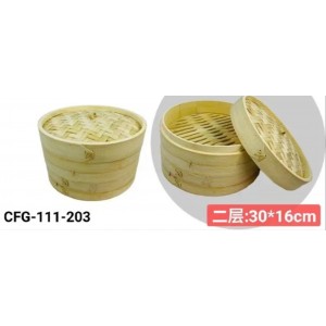 Καλάθι Ατμού για Κατσαρόλα από Μπαμπού 20x13.5cm ForHome 111201