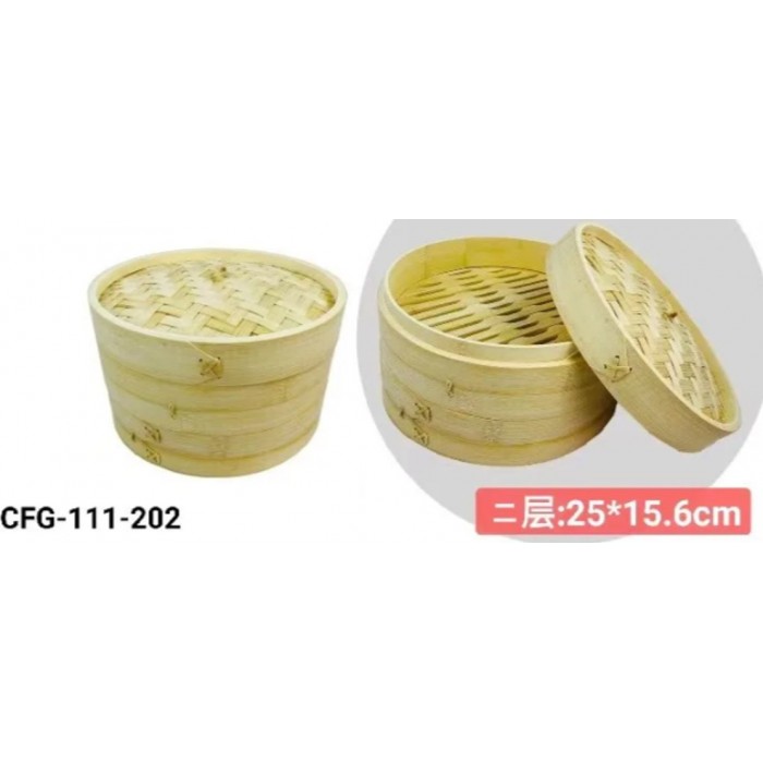 Καλάθι Ατμού για Κατσαρόλα από Μπαμπού 25x15.6cm ForHome 111202