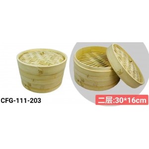 Καλάθι Ατμού για Κατσαρόλα από Μπαμπού 30x16cm ForHome 111203