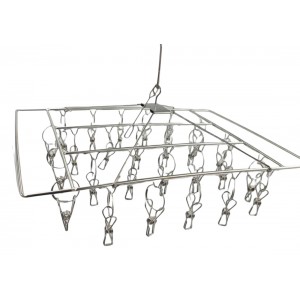 Κρεμάστρα Μεταλλική με 26 μανταλάκια 41x30cm ForHome 310027