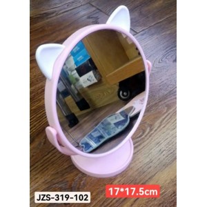 Καθρέφτης Μακιγιαζ σχέδιο Pink Cat 17x17.5cm