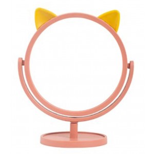 Καθρέφτης Μακιγιαζ σχέδιο Pink Cat 17x17.5cm