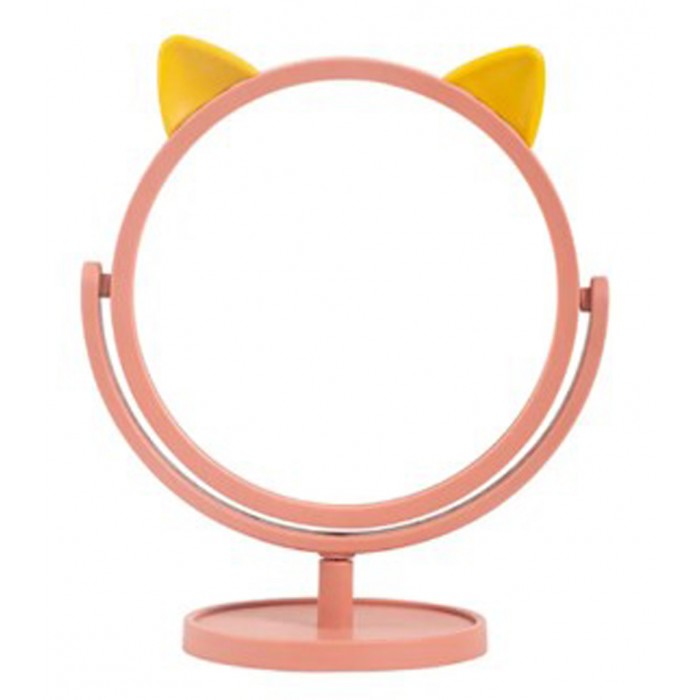 Καθρέφτης Μακιγιαζ σχέδιο Pink Cat 17x17.5cm