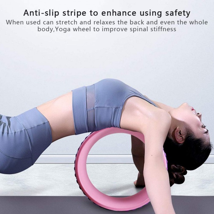 ForHome 613205 Κύλινδρος Μασάζ Στρογγυλός Yoga 32x12x1.5cm Μωβ-Ροζ