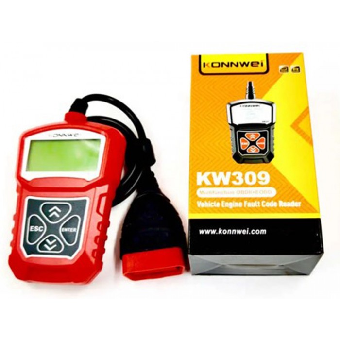 Konnwei KW309 Διαγνωστικό Αυτοκινήτου Ψηφιακό OBD 2/EOBD με Καλώδιο Κόκκινο 37248010