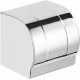ForHome 407007 Χαρτοθήκη Επιτοίχια Inox Ασημί 12.5x12.5x12.5cm