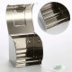 ForHome 407007 Χαρτοθήκη Επιτοίχια Inox Ασημί 12.5x12.5x12.5cm