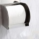 ForHome 407007 Χαρτοθήκη Επιτοίχια Inox Ασημί 12.5x12.5x12.5cm