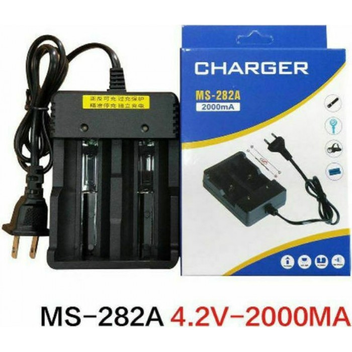 MS-282A Φορτιστής 2 Μπαταριών Li-ion Μεγέθους 18650 27509521