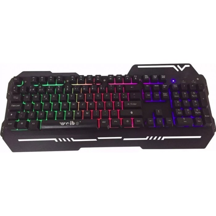 Weibo WB-539 Gaming Πληκτρολόγιο με Φωτιζόμενα πλήκτρα (Αγγλικό US) 13772529