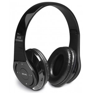 P05 Ασύρματα Bluetooth On Ear Ακουστικά με 6 ώρες Λειτουργίας Μαύρα 20822314