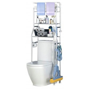 XJG-024-002 Επιδαπέδια Ραφιέρα Μπάνιου Μεταλλική με 3 Ράφια 44x25x176cm 38284486