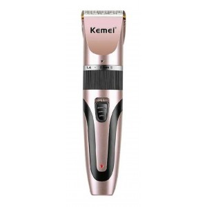 Kemei KM-1054 Επαναφορτιζόμενη Κουρευτική Μηχανή Ροζ Χρυσή 