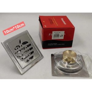 Σχαράκι Μπάνιου Σιφόνι Βαθύ Inox 10x10cm 
