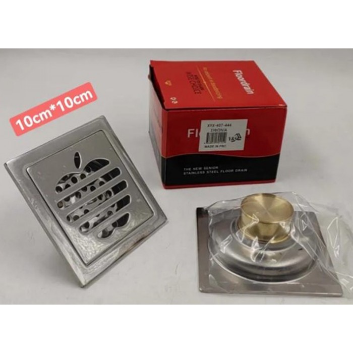 Σχαράκι Μπάνιου Σιφόνι Βαθύ Inox 10x10cm