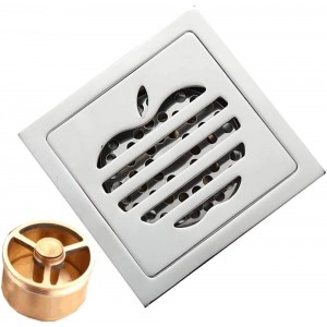 Σχαράκι Μπάνιου Σιφόνι Βαθύ Inox 10x10cm 