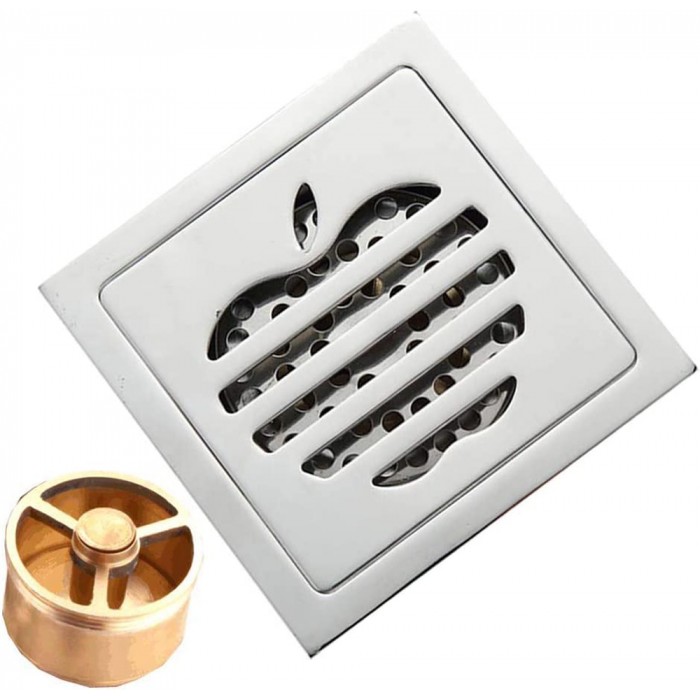Σχαράκι Μπάνιου Σιφόνι Βαθύ Inox 10x10cm