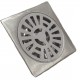 Σχαράκι Μπάνιου Σιφόνι Βαθύ Inox 10x10cm με ρίγες 