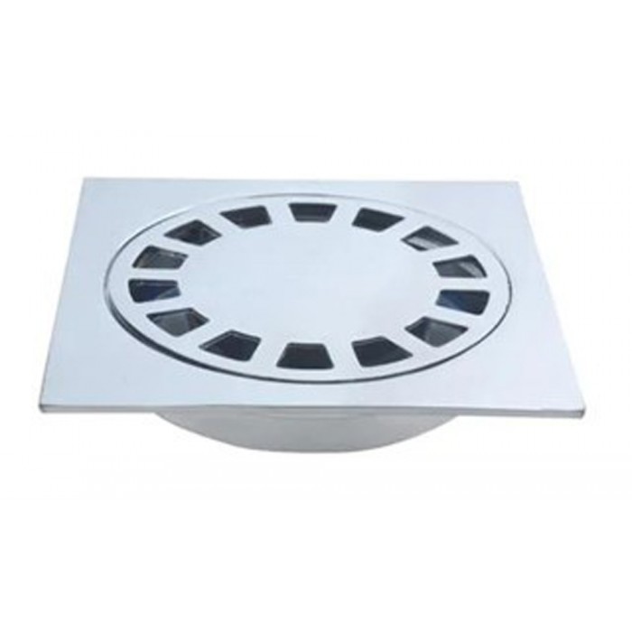 Σχαράκι Μπάνιου Σιφόνι Βαθύ Inox 10x10cm με τετραγωνάκια