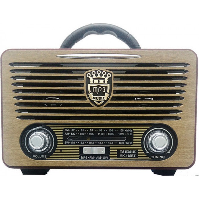 MK115BT Φορητό ρετρό ραδιόφωνο USB/SD MP3 player 