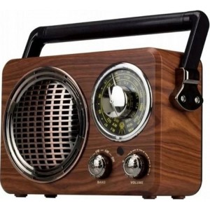 CMiK MK 612 Retro Φορητό Ραδιόφωνο Επαναφορτιζόμενο με Bluetooth και USB Καφέ