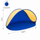 Σκίαστρο παραλίας pop-up UV προστασίας 220x120cm μπλε κίτρινο αυτόματου ανοίγματος